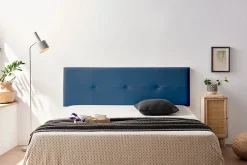 Tête de Lit Tapisée NAPOLI Simili cuir 160x50x5 cm - Bleu Foncé ->Moonia Best