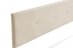 Tête de Lit Tapisée NAPOLI Simili cuir 100x50x5 cm - Blanc Cassé -><noscript><img width=