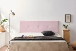 Tête de Lit Tapisée NAPOLI Aqualine 160x50x5 cm - Rose Clair ->Moonia Discount