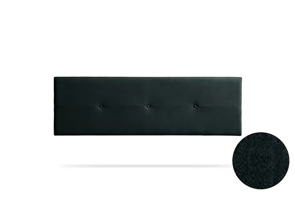 Moonia Tête de Lit Tapisée NAPOLI Aqualine 170x50x5 cm - Noir -* Tête De Lit