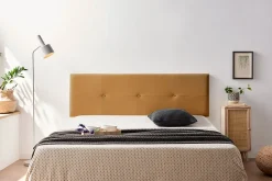 Tête de Lit Tapisée NAPOLI Simili cuir 100x50x5 cm - Marron Clair ->Moonia Discount