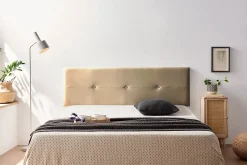 Moonia Tête de Lit Tapisée NAPOLI Simili cuir 100x50x5 cm - Or -* Tête De Lit