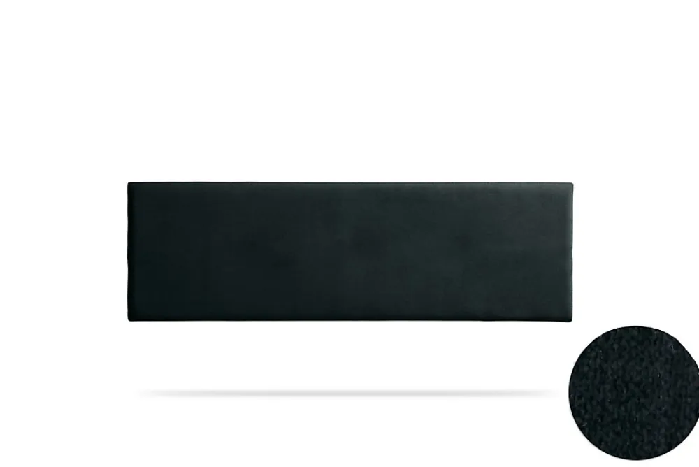 Tête de Lit Tapisée NOVA Aqualine 100x50x5 cm - Noir ->Moonia Discount