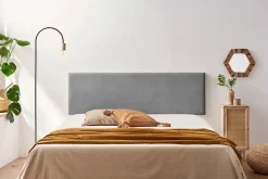 Tête de Lit Tapisée NOVA Aqualine 115x50x5 cm - Gris Clair ->Moonia Hot