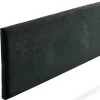 Moonia Tête de Lit Tapisée NOVA Aqualine 130x50x5 cm - Noir -* Tête De Lit