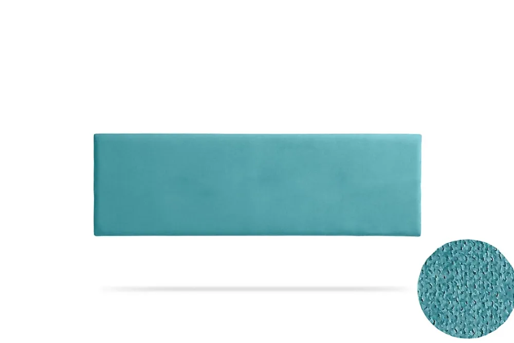 Moonia Tête de Lit Tapisée NOVA Aqualine 100x50x5 cm - Turquoise -* Tête De Lit