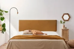 Moonia Tête de Lit Tapisée NOVA Simili cuir 170x50x5 cm - Marron Clair -* Tête De Lit