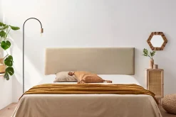 Moonia Tête de Lit Tapisée NOVA Simili cuir 145x50x5 cm - Or -* Tête De Lit