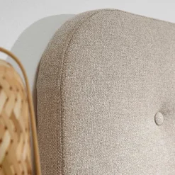 Vs Venta-Stock Tête de lit tapissée Saona 150x60 cm Couleur Beige, 8 cm d'épaisseur* Tête De Lit