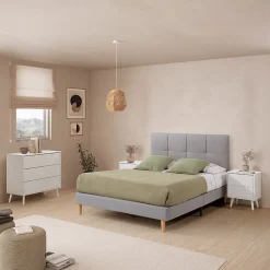 Tête de lit tapissée Sicilia 140x60 cm Gris>Vs Venta-Stock Online