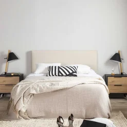 Vs Venta-Stock Tête de lit tapissée Tagomago 160x60 cm de Lin Naturel, 8 cm d'épaisseur* Tête De Lit