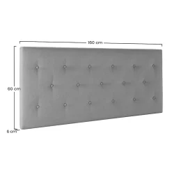 Vs Venta-Stock Tête de lit tapissée Turin 160x60 cm Gris* Tête De Lit