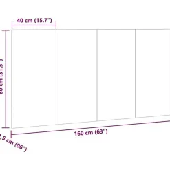 Vidaxl Tête de lit vieux bois 160x1,5x80 cm bois d'ingénierie* Tête De Lit