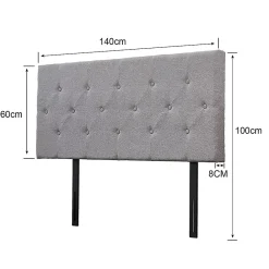 Teeno Tête de lit 140x60 cm, Épaisseur 8 cm, gris* Tête De Lit