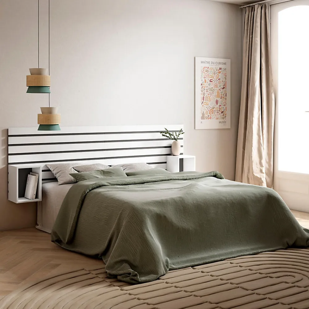 Tête de lit 214x70x3cm Lit 120-135-140-150-160cm couleur blanc>Skraut Home New