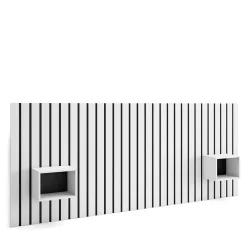 Tête de lit 258x107x3cm Lit de 150-160-180cm couleur blanc>Skraut Home Discount