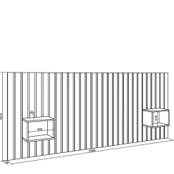 Tête de lit 258x107x3cm Lit de 150-160-180cm couleur blanc><noscript><img width=