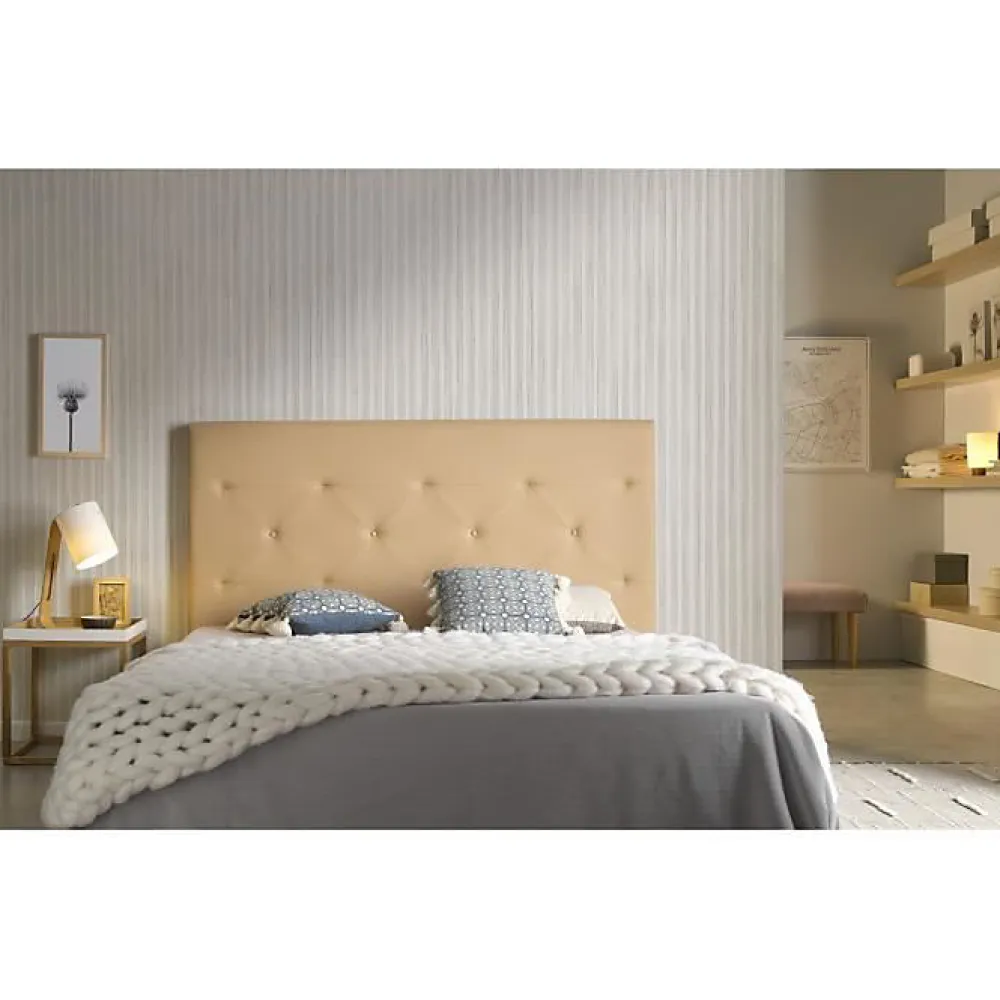 Eccox Tête de lit Zafiro camel pour lit 90 en similicuir 115x115x8.* Tête De Lit
