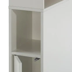 Tête de lit Zeus 165 cm blanc, 2 portes 9 trous><noscript><img data-lazyloaded=