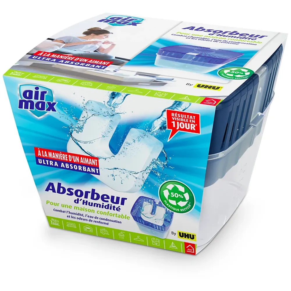 UHU Air max magnet - Absorbeur d'humidité très rapide et efficace, 1 recharge incluse* Absorbeur D'Humidité
