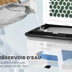 Ventilateur rafraichisseur humidificateur ioniseur 4 en 1 - portable oscillant 60W 10L - télécommande><noscript><img width=