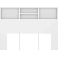 Armoire de tête de lit Blanc 140x19x103,5 cm 811862><noscript><img width=