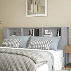 Armoire de tête de lit Sonoma gris 220x18,5x104,5 cm 817283>Vidaxl Clearance