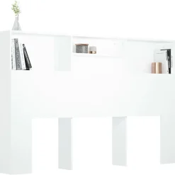 Vidaxl Armoire de tête de lit Blanc 160x19x103,5 cm 811871* Tête De Lit