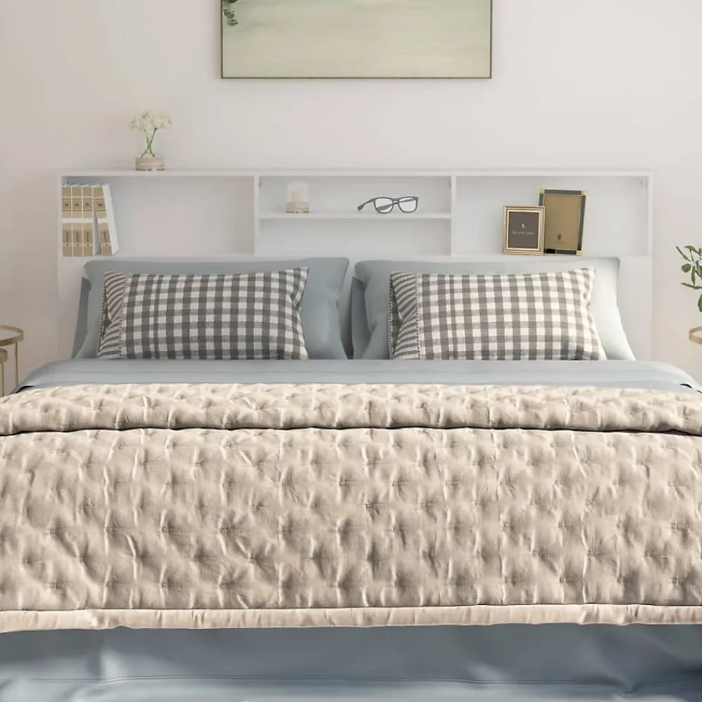 Armoire de Tête de Lit Murale Meuble de Chambre à Coucher Tête de Lit avec Rangement Accessoire de Lit Intérieur 811889>Vidaxl Outlet