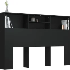 Vidaxl Armoire de tête de lit Noir 160x19x103,5 cm 811872* Tête De Lit