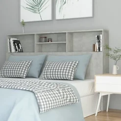 Armoire de tête de lit Gris béton 160x19x103,5 cm 811875>Vidaxl Online