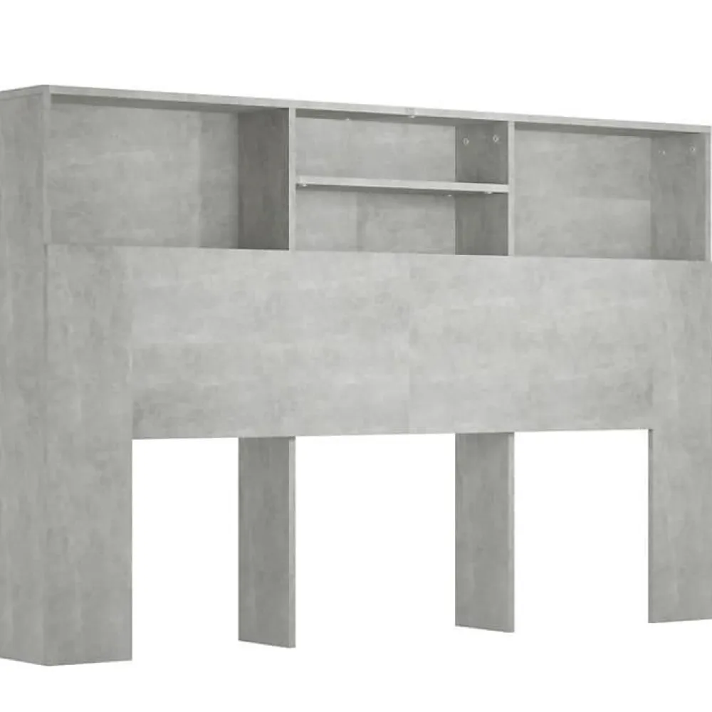 Armoire de tête de lit Gris béton 160x19x103,5 cm 811875>Vidaxl Online