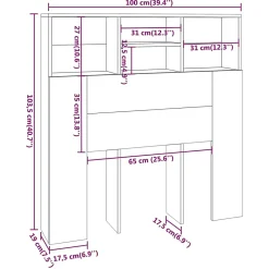 Vidaxl Armoire de tête de lit Blanc 100x19x103,5 cm 811844* Tête De Lit