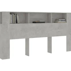 Vidaxl Armoire de tête de lit Gris béton 200x18,5x104,5 cm 811956* Tête De Lit