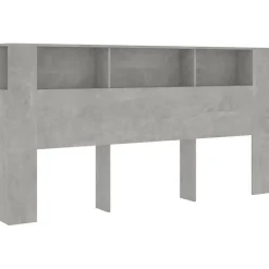Vidaxl Armoire de tête de lit Gris béton 200x18,5x104,5 cm 811956* Tête De Lit
