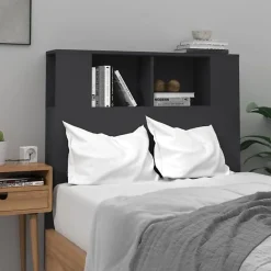 Armoire de tête de lit Noir 100x18,5x104,5 cm 811908>Vidaxl New