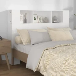 Armoire de tête de lit Blanc 140x18,5x104,5 cm 811925>Vidaxl Online