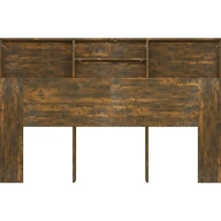 Vidaxl Armoire de tête de lit Chêne fumé 160x19x103,5 cm 817252* Tête De Lit