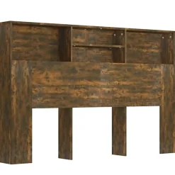 Vidaxl Armoire de tête de lit Chêne fumé 160x19x103,5 cm 817252* Tête De Lit
