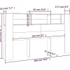 Vidaxl Armoire de tête de lit Blanc 180x18,5x104,5 cm 811943* Tête De Lit