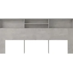 Armoire de tête de lit Gris béton 220x19x103,5 cm 811902><noscript><img width=