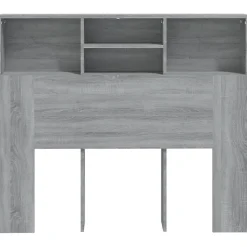 Armoire de tête de lit Chêne fumé 120x19x103,5 cm><noscript><img width=