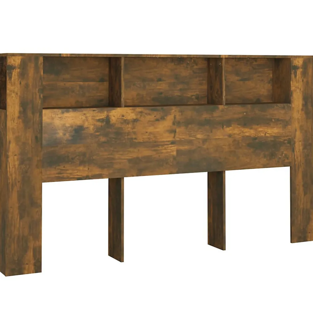 Armoire de tête de lit Chêne fumé 180x18,5x104,5 cm 817276>Vidaxl Outlet