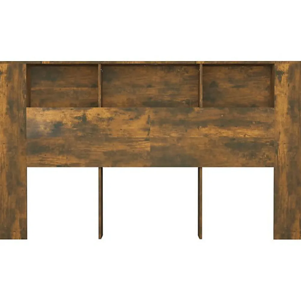 Armoire de tête de lit Chêne fumé 180x18,5x104,5 cm 817276>Vidaxl Outlet