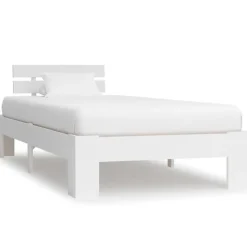 Cadre de lit Blanc Bois de pin massif 90 x 200 cm>Vidaxl New