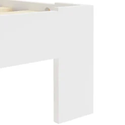 Cadre de lit Blanc Bois de pin massif 90 x 200 cm><noscript><img width=