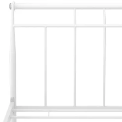 Vidaxl Cadre de lit Blanc Métal, 160x200 cm* Sommier