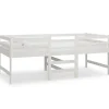 Vidaxl Cadre de lit Blanc 90x200 cm Bois de pin massif 833096* Lit Simple