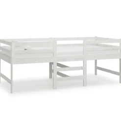 Vidaxl Cadre de lit Blanc 90x200 cm Bois de pin massif 833096* Lit Simple
