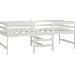 Vidaxl Cadre de lit Blanc 90x200 cm Bois de pin massif 833096* Lit Simple